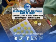 Taller elaboración de plástico a base de leche